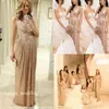 sparkly rose gold long dress