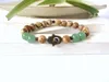 SN0306 livraison gratuite bracelet Hamsa vert aventurine image jaspe bracelet Hamsa main bracelet pierre naturelle bracelet de yoga