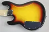 Custom Music Man 6 Cuerdas Bajo Erime Ball StingRay Sunburst Guitarra eléctrica Golpeador rojo Cuello de arce Chrome Hardware