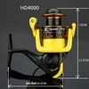 Speed Ratio 5.2:1 Metal Spinning Fishings Reel HD1000-7000 Spinning Reels Ocean Sea Boat Ice Fishing tackle Aluminum FISHING 12 axis K002