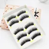 수제 5 쌍 / 팩 십자가 가짜 속눈썹 긴 두꺼운 자연 가짜 속눈썹 Charming Eyes Make Up Accessories