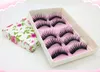 Hurtownie 5 pary Kobiety Lady Natural Eye Lashes Makeup Handmade Grube Fake Cross False Eyelashes Tools