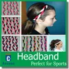 Echt gevlochten elastische stretch mode hoofdbanden voor tieners meisjes vrouwen softball pack volleyball basketbal sportteams set