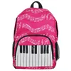 Notas de música durável Pattern PackPack Double Ombro Macks Bags Rosa Presentes de Natal para Girls1971825