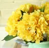 Konstgjord silke Hydrangea Big Flower 7,5 "Fake White Wedding Flower Bouquet för bordscenterpieces Dekorationer 15Colors