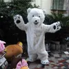 2017 Factory made Lovely Polar Bear Mascot Costume Adult Size Animal Theme White Bear Mascotte Mascota Outfit Suit Fancy Dress