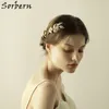 Sorbern Lüks Vintage Gelin Saç Aksesuarları Başlığı Alaşım Çiçek Düğün Saç Takı Parti Pom Gelin Yıldızlı Saç Combs Inci Tiara