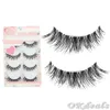 Wholesale-60 Pairs Of New Women Lady Lot Black Cross False Eyelashes Soft Long Makeup Eye Lashes Extension Tools