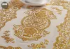 Gouden ronde kant doilies ambachten 5 maten kerst cupcake liners vierkante rechthoekige tafel mat placemat coaster feest decoratie.