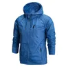 Chaqueta entera al aire libre hombres impermeables chaqueta suave a prueba de viento chaquetas transpirables para senderismo para campamentos para acampar con capucha con lluvia A01232788770