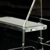 Tavolino da caffè in acrilico trasparente con sgabello con scaletta a 3 livelli in lucite trasparente