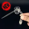 factory directly sell high quality 4mm quartz banger nail 14mm 18mm 10mm price domeless quartz nail match quartz carb cap 4mm thick