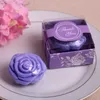 12pcs Soap Rose Fleur avec boîte cadeau Favors Favors Baby Shower Party Gift Gift Rose Blanc Jaune Purple1988206
