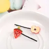 3541 beau dossier de mots de nourriture de fruits de cheveux sur le clip de bord en épingle à cheveux Harajuku coréen cerise citron super adorable