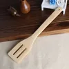 Utensili da cucina Legno di bambù Cucina Spatola scanalata Cucchiaio Supporto per mescolare Cena Cibo Riso Wok Pale Strumento ZA5534