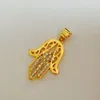Fatima main pendentif colliers Antique jaune plaqué or femmes homme religieux mode chaude Hamsa main bijoux