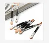 Helfashion 50 st kosmetiska borstar kvinnor makeup ögonskugga eyeliner svamp läppborste set applikator skönhet dubbelt disp9295722