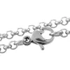 Atacado- lasperal 2 pcs cadeias transversais de aço inoxidável para jóias DIY cadeia colar para mulheres homens dourado tom de prata 45cm 60cm 65cm 70cm