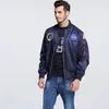 Vente en gros de la marine de haute qualité, Nylon Winter Varsity College American College Bomber Veste de vol pour Hommes