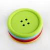 1000pcs Round Silicone Coasters Button Coasters Cup Mat Home Drink Placemat Tableware Coaster Cups Pads 5 Colors