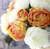 10 pcs Belle Pivoine Artificielle De Mariée De Mariage Bouquets De Haute Qualité De Soie De Fleurs Décoration De La Maison 4 Couleurs Disponibles