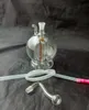 Nouveau tuyau de verre en verre en verre de crochet sphérique Tatu à six accessoires cadeaux de filtration d'eau de la griffe