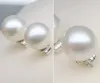 925 sterling silver pearl stud earrings for women jewelry aretes brincos romantic charm 6/8/10/12 mm ball Luxury designer love ear rings earring earings