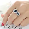 LuckyShine 12 stks Europa en Amerikaanse populaire sieraden Retro gekleurde ringen 925 zilver voor vrouwen mannen liefhebbers ringen gratis verzending