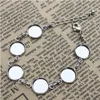 Whole-5pcs / lot Vintage cuivre rond blanc réglage lunette base vierge cabochon bracelet avec diamètre intérieur 12mm base pour bracelet bricolage K206t