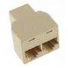 8P8C RJ45 for CAT5 Ethernet Cable LAN Port 1 to 2 Socket Splitter 1x2 Connector Adapter Coupler Tee Joint