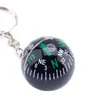 Atacado-Fulang Cristal Bola Compass Keychain 28mm líquido cheia bússola para caminhadas Camping Travel GPS Outdoor Survival FZ88