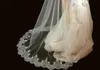 New Hight Qualityr Cheap Best Sale One Layer Chapel White Ivory Lace Applique veil Bridal Head Pieces For Wedding Dresses