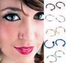 Women Nostril Nose Hoop Stainless Steel Nose Rings clip on nose Body Ring Fake Piercing Jewelry Body Jewelry 5 Colors