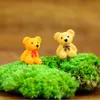 Mini cartoon ursos animais artesanato presentes miniaturas musgo terrarium resina artesanato figuras diy jardim decoração 4 cores