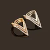 Punk Rings Wholesale Rose Gold Plated Geometric Triangle Ring For Women CZ Diamond Ring Bague Anelli Donna Anillos Mujer
