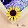 100pcs 5 Colors Women Cute Sunflowers Hair Clips Hair Accessories Girls Sun Flowers Hairpins