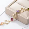 Charming Women Summer Beach Foot Anklet Chain 18K Yellow Gold Plated CZ Hearts Anklet Link for Girls Women