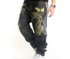 DHL Cool Graffiti Long Loak Reslected Casual Pants Fashion NY Skateboard Вышивка Dragon Jeans Rap Boy B Boy Boys Размер 35396643