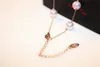 Vintage Pearl Necklace Rose Gold Plated Link Chain Necklace Fashion Women Choker Necklace for Bride Wedding Party Jewelry