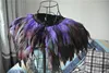 3 Ply Purple Feather Collar Shraug Cape Feather Shawl Feather Shourder Feather Jacket Feather Clothing Patry Cotume5781650