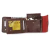 fashion short purse super slim business style magnet closure men designer genuine leather wallets black brown