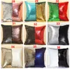 36 couleurs Double Sequin Taie d'oreiller couverture Glamour Carré Taie d'oreiller Housse de Coussin Maison Canapé De Voiture Décor Sirène De Noël Oreiller Couvre