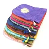 Broderi Sun Små presentväskor för smycken Förpackning påse Satin Cloth Drawstring Torkade blommor Kryddor Coin Storage Pocket Sachet 50pcs / Lot