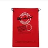 6 Colors Large Canvas Monogrammable Santa Claus Drawstring Bag Reindeers Monogramable Christmas Gifts Sack Bags Shopping Bag Tote