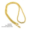 MENA HIP HIP Hop Rope Chain Bracelet Set 18k Gold Rhodium Palella placcata Punk Jewelry