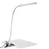 LED -lezing Oogbescherming Desklamp met clip twee niveau helderheid schakelaar dimmer tafellampen, zilver 1 stks/lot