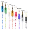 3.5mm stereo AUDIO AUX Cable Dual Color Wire Pomocnicze sznury Jack Male do Męski M / M 1 M / 3ft dla Samsung Telefon Komórkowy 200 SZTUK Brak pakietu