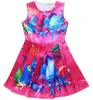 Trolls Vestido Crianças Roupas Bebê Meninas Vestido Princesa trolls Vestidos de Festa Criança Traje Roupas Infantis Dos Desenhos Animados top camisas