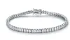 Элегантный квадратный Алмаз теннис браслет женские ювелирные изделия платины позолоченный Циркон браслет