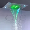 Contemporary Rain And Waterfall Bath Shower Head 110V~220V Alternating Current Colorful LED Bathroom Top Shower L-50X36P